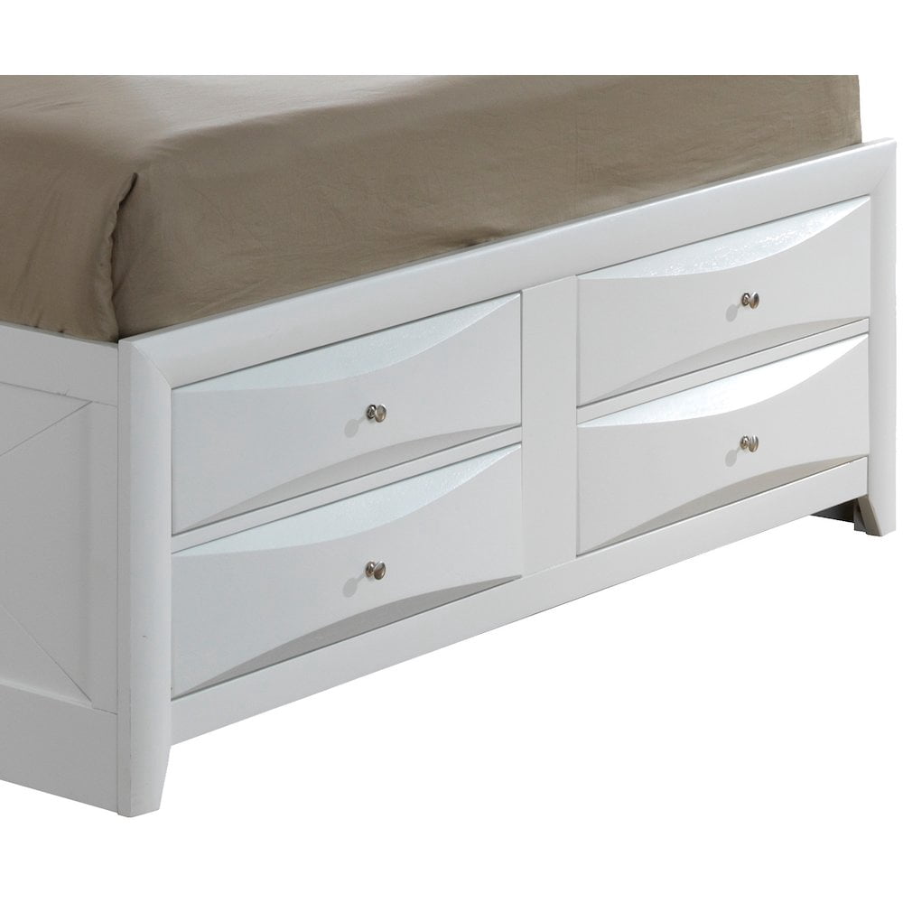 Glory Furniture Marilla King Storage Bed in White Color