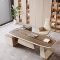 thumbnail image 2 of Desktop Filing Office Desk Executive Modern Laptop Drafting Stand Corner Office Desk Coffee Scrivania Angolare Furniture HDH My Lux Decor Round, 2 of 11