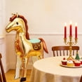 thumbnail image 7 of Fasiaou Inflatable Horse Balloon for Party Decorations, Large 35in Festive Event Decoration for Birthday, Graduation and Celebration, Helium Friendly with Taping Patch,Gold, 7 of 7