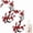 Red, variant on Symmetrical Cherry Blossom Embroidery Iron On Patches, 2 Pieces Large Flower Applique for Garment Repair, DIY Craft & Costume Decoration(Red)