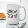 thumbnail image 6 of CafePress - Dietitian Powered By Caffeine Large Mug - 15 oz Ceramic Large White Novelty Mug, 6 of 6
