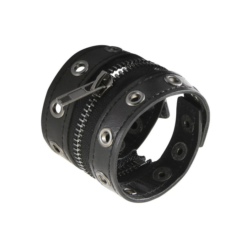 Gothic Zipper Wristband Jewelry Bangle Costume Accessories Belt