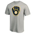 thumbnail image 2 of Men's Fanatics Heather Gray Milwaukee Brewers Official Logo T-Shirt, 2 of 3