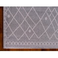 thumbnail image 6 of Unique Loom Tribal Fez Rug Gray/Ivory 5' 1" x 8' Rectangle Geometric Bohemian Perfect For Living Room Bed Room Dining Room Office, 6 of 7