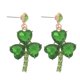 thumbnail image 2 of KAKOWELY 1 par de pendientes del Día de San Patricio para mujer, con forma de trébol verde, hojas de corazón y diamantes de imitación, joyería irlandesa para las fiestas., 2 of 5
