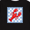 thumbnail image 4 of Inktastic Lobster Checkered Stamp Coastal Girls Long Sleeve Toddler T-Shirt, 4 of 5