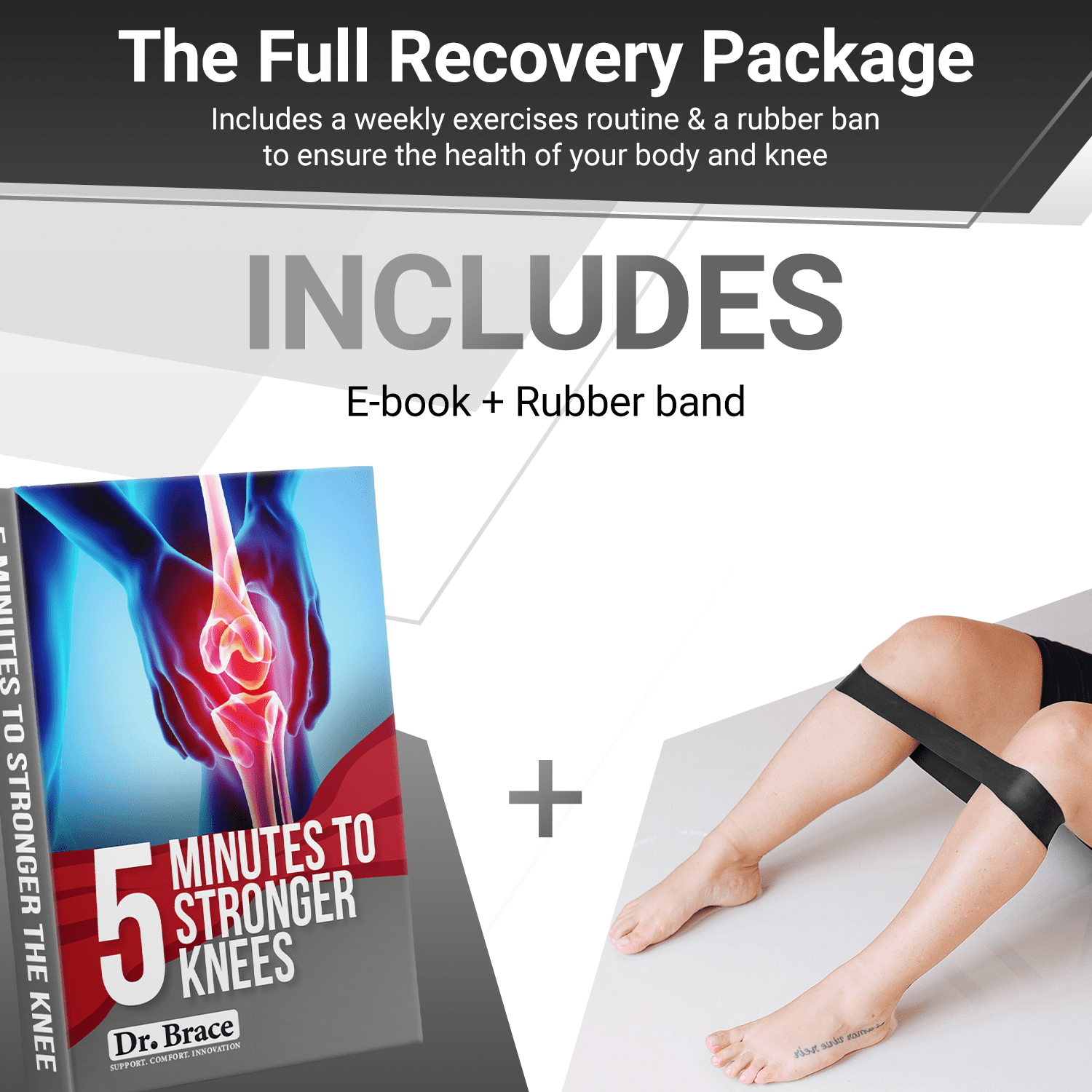 DR. BRACE Compression Knee Brace with Side Stabilizers & Patella Gel Pads, Knee Support for Knee Pain, Running & Sports, Men & Women (Pluto, Small)