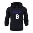 thumbnail image 4 of Sudadera con capucha con estampado de letras y números de LAKERS 8 para hombre, estilo hip hop, cuello redondo, para la calle, con bolsillo y forro polar, 4 of 4