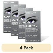 (4 pack) LUMIFY Redness Reliever Eye Drops, Brimonidine Tartrate 0.025%, Works in 1 Minute, Lasts up to 8 Hours, Sterile, 0.08 FL OZ