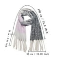 thumbnail image 3 of LIJCC Autumn and Winter Hoop Yarn Thick Tassel Color Matching Thickened Scarf Shawl Women Fall Winter Scarf Classic Tassel Plaid Scarf Warm Soft Chunky Large Blanket Wrap Shawl Scarves, 3 of 4
