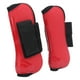 thumbnail image 4 of Botas para tendones de caballo, protectores de menudillo para montar a caballo, carcasa de PU, bota de protección para tendones de caballo, frontal rojo XL, 4 of 5