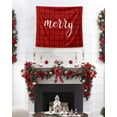 thumbnail image 2 of Awkward Styles Christmas Wall Art Tapestry Hanging Merry Christmas Plaid Home Decor Prints, 2 of 2