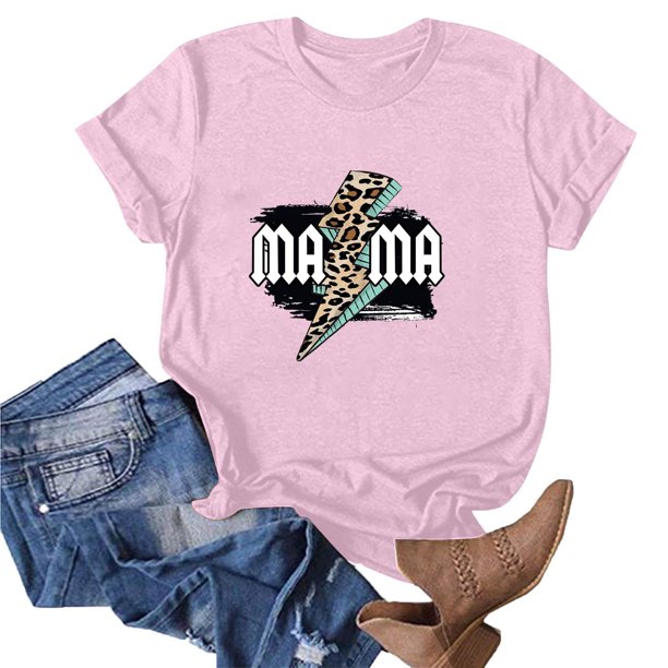 Fiudx Ofertas Flash Artículos En Oferta Blusa de Manga Corta con Estampado de Moda para Mujer, Divertida Camiseta con Cuello Redondo