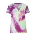 thumbnail image 4 of GaThRRgYP Womens Plus Size T-Shirts,Women's Plus Size Tie Dyed Printed Short Sleeved V-Neck Top/Shirt, 4 of 6