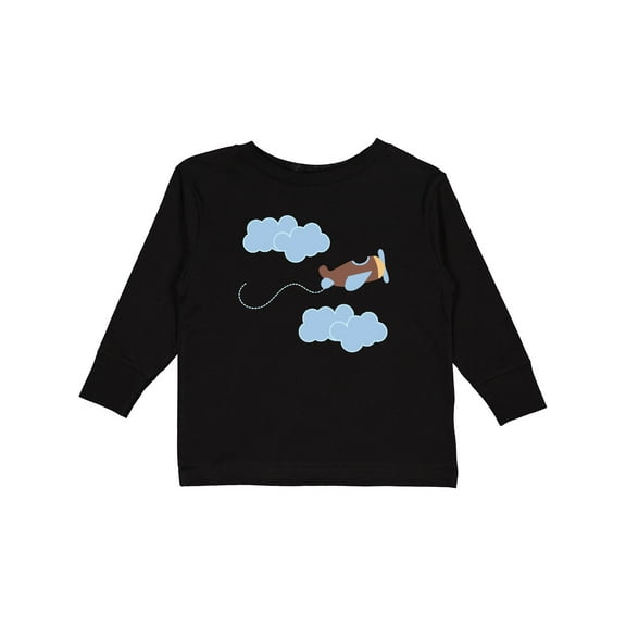 Inktastic Boys Airplane Pilot Boys Long Sleeve Toddler T-Shirt