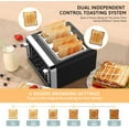 thumbnail image 5 of Gevi 4 Slice Toaster LED Digital Touchscreen Extra-Wide Slots Black + Silver, 5 of 7