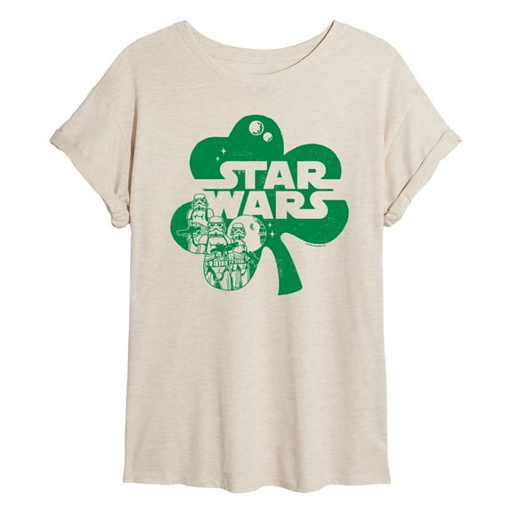 Star Wars - St. Patrick's Day Clover - Women's Oversized Graphic T-Shirt