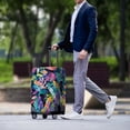 thumbnail image 3 of HELLHERO Polyester Ammonia Baggage Covers for Travel Reserved Handle Anti Dust Dust Resistant, Vibrant Tropical Plants, 3 of 7