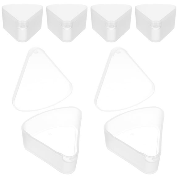 Niceauty 6Pack Triangular Puff Holder Plastic Storage Travel Use