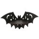 thumbnail image 1 of Bat Shaped Corner Shelf Wall Corner Shelf Wood Floating Shelf Crystal Display Shelf Wall Shelf for Bedroom, 1 of 4