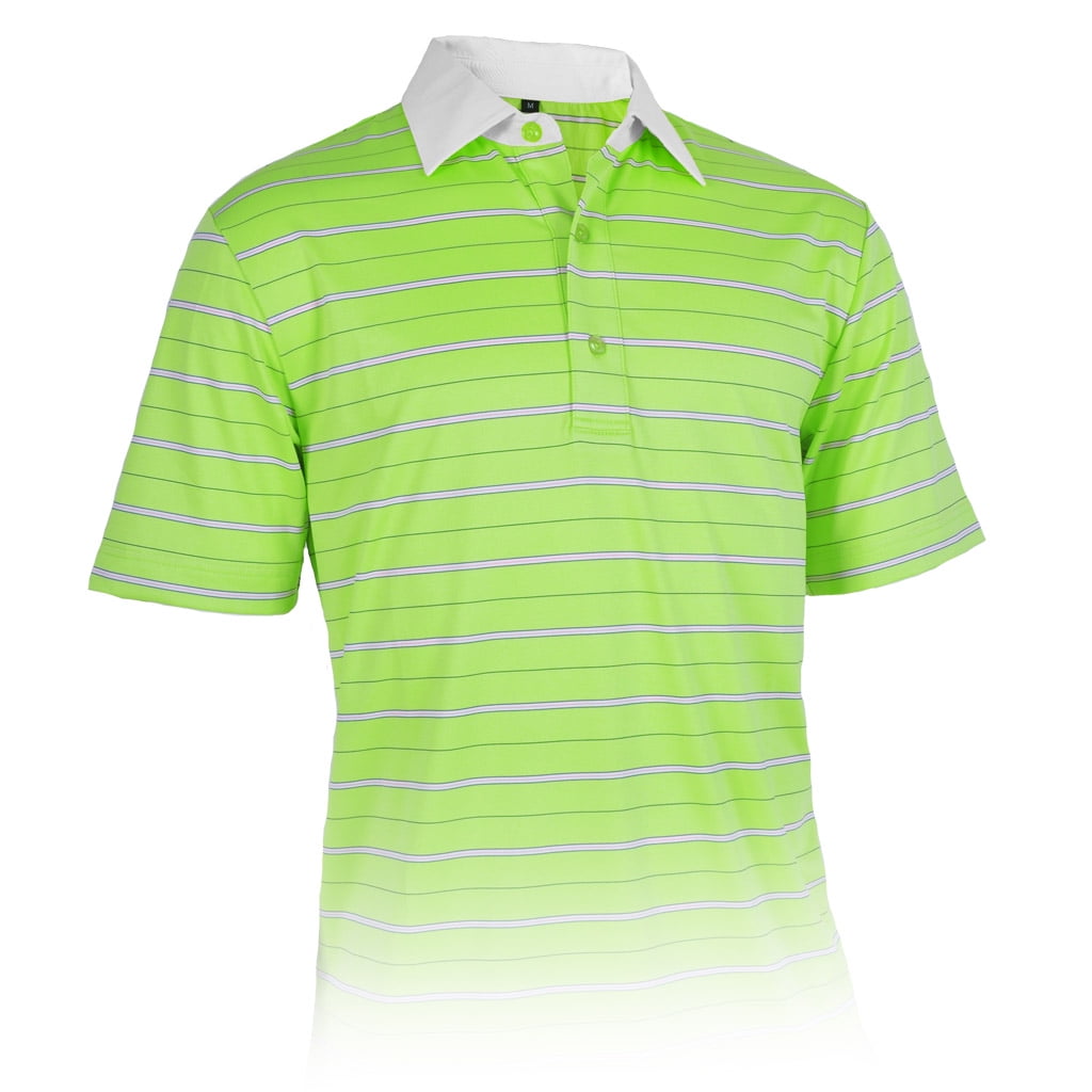 Monterey Club Men's Playoff Stripe Texture Golf Polo Shirt 3602