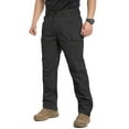 thumbnail image 5 of MANSDOUR Men's Stretch Ripstop Tactical Pants Water Resistant Flex Cargo Pants Lightweight EDC Operator Work Utility Pants Black 34x30, 5 of 8