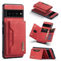 for Google Pixel 8 Pro Case ,Magnetic Buckle Leather Detachable Wallet Cover, Card Pocket Back Flip Kickstand Shockproof Business Slim Phone Case For Google Pixel 8 Pro,
Red