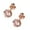 Gold, variant on Natural Morganite Color Stone Stud Earrings 6MM Feminine Elegant Earrings