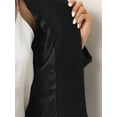 thumbnail image 5 of INSPIRE CHIC Suit Set for Women's 2 Piece Outfits Tweed Peplum Collarless Blazer Jacket and Skirt Sets XS Black, 5 of 6