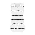 thumbnail image 6 of Timegard Womens Summer Tops V-Neck Striped Pleated Sleeveless Comfy Casual Tunic Tops for Leggings, 6 of 6