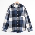 Flannel Button Up Long Sleeve Pink Plaid Shacket main image 0