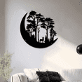 thumbnail image 2 of Crescent Moon Tree and Deer Metal Wall Art, Decorative Wall Sculpture, 2 of 8