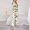 thumbnail image 3 of Saiise Keys1 Print Women Soft Pajama Sets,Long Sleeve Sleepwear Button Up 2-Piece Pjs Lounge Sets-Medium, 3 of 7