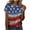 Style 9, variant on GERsome Womens 4th of July Short Sleeve Tops American Flag Patriotic T Shirts USA Flag Stars Stripes Crewneck Loose Fit Summer Tee S-5XL
