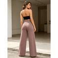 thumbnail image 5 of Gleelaud Women's High Waist Wide Leg Lounge Pants, Soft Stretch Drawstring Casual Yoga Pants with Side Pockets, 5 of 9