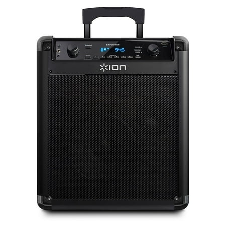 ion rocker block system sound speaker bluetooth explorer radio watt box am open fm built club dj walmart