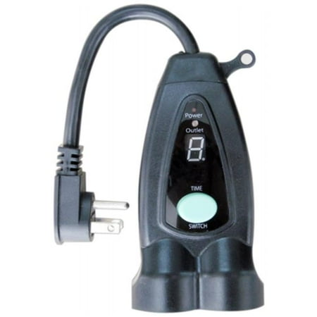 Hardware Innovations Llc SA204 2 Outlet Digital Outdoor Photocell Timer