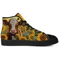 thumbnail image 4 of Aidianart Womens Sunflower High Top Shoes High Top Canvas Sneakers Size 13, 4 of 5