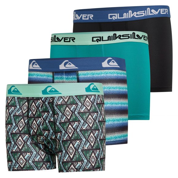 Ropa interior Quiksilver pack de 4 calzoncillos tipo bóxer elásticos para niños