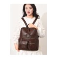 thumbnail image 3 of PRIYAL Leather Backpack Laptop Vintage Backpack Waterproof Flap Bookbag for Men Leather Travel Backpack for Men Casual Knapsack, 3 of 15