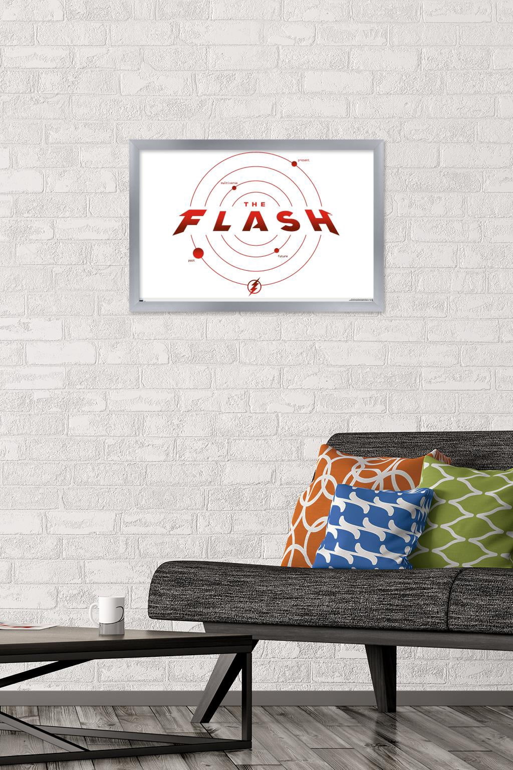 DC Comics Movie The Flash - The Timeline Wall Poster, 14.725" x 22.375" Framed