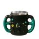 thumbnail image 1 of Taza de acero inoxidable de resina con forma de volante, 1 of 3