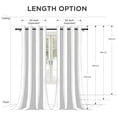 thumbnail image 6 of MaKefeile 100% Blackout Linen Blend Grommet Curtains for Bedroom, Thermal Insulated Curtains for Living Room,W52 x L102 Inch,Light Greenish Gray,2 Panels, 6 of 12