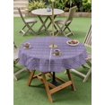thumbnail image 3 of Outdoor Tablecloth with Umbrella Hole & Zipper, Purple Round Tablecloth 60 Inch, Modern Geometric Abstract Art Aesthetics Patio Table Cover Waterproof Table Cloth for Picnic/Party, 3 of 7