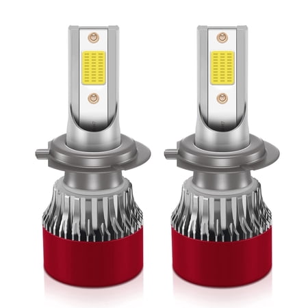 TELLIGIBLE H7 LED Headlight Bulbs, 900% Brighter 6500K Cool White, LED Headlights Bulb for High Beam Low Beam, Pack of 2, Easy Installation, Compatible with Multiple Cars