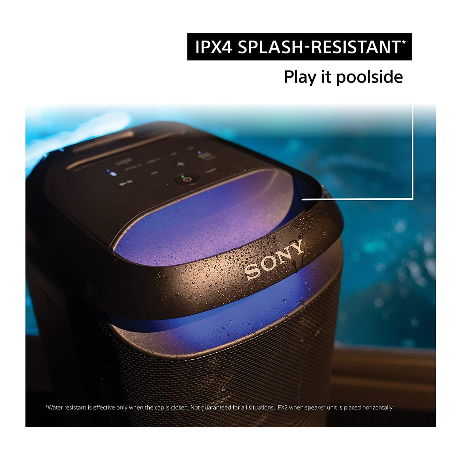 Sony SRSXV800 XSeries Wireless Portable Bluetooth Speaker, Big Stereo Sound, Waterproof, Bass, Bundle (Black)  (图2)