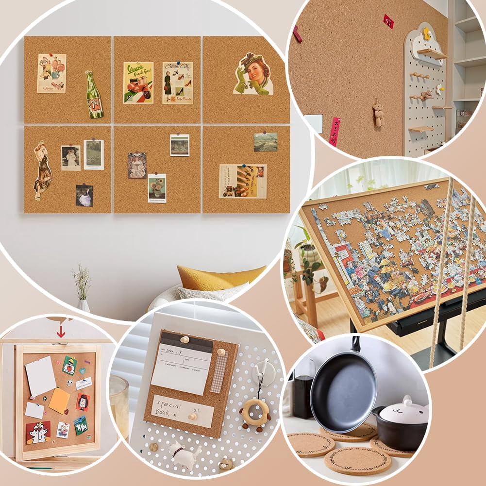 94x11.8 inch Cork Board Roll 1/8 inch Thick Self Adhesive Corkboards Cork Tiles Pin Board Bulletin Board Wall Bulletin Boards for Wall for Home Office School Display Boards Decor