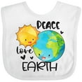 thumbnail image 3 of Inktastic Earth Day Peace Love Earth Boys or Girls Baby Bib, 3 of 4