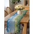 thumbnail image 4 of Burlap Table Runner 60 Inches Long, Country Flower Daisy Green Grass Non-Slip Kitchen Table Runners for Dining Room Everyday Use Party Table Decorations Watercolor Oil Painting Style, 4 of 9