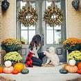thumbnail image 3 of Fall Wreath, Pomegranate Wreath, Rustic Simple Decor, Fall Door Wreaths Autumn Wreath, Autumn Wreath Frame for Front Door Outside, Pomegranate Wreath for Front Door Farmhouse Thanksgiving Decor, 3 of 4